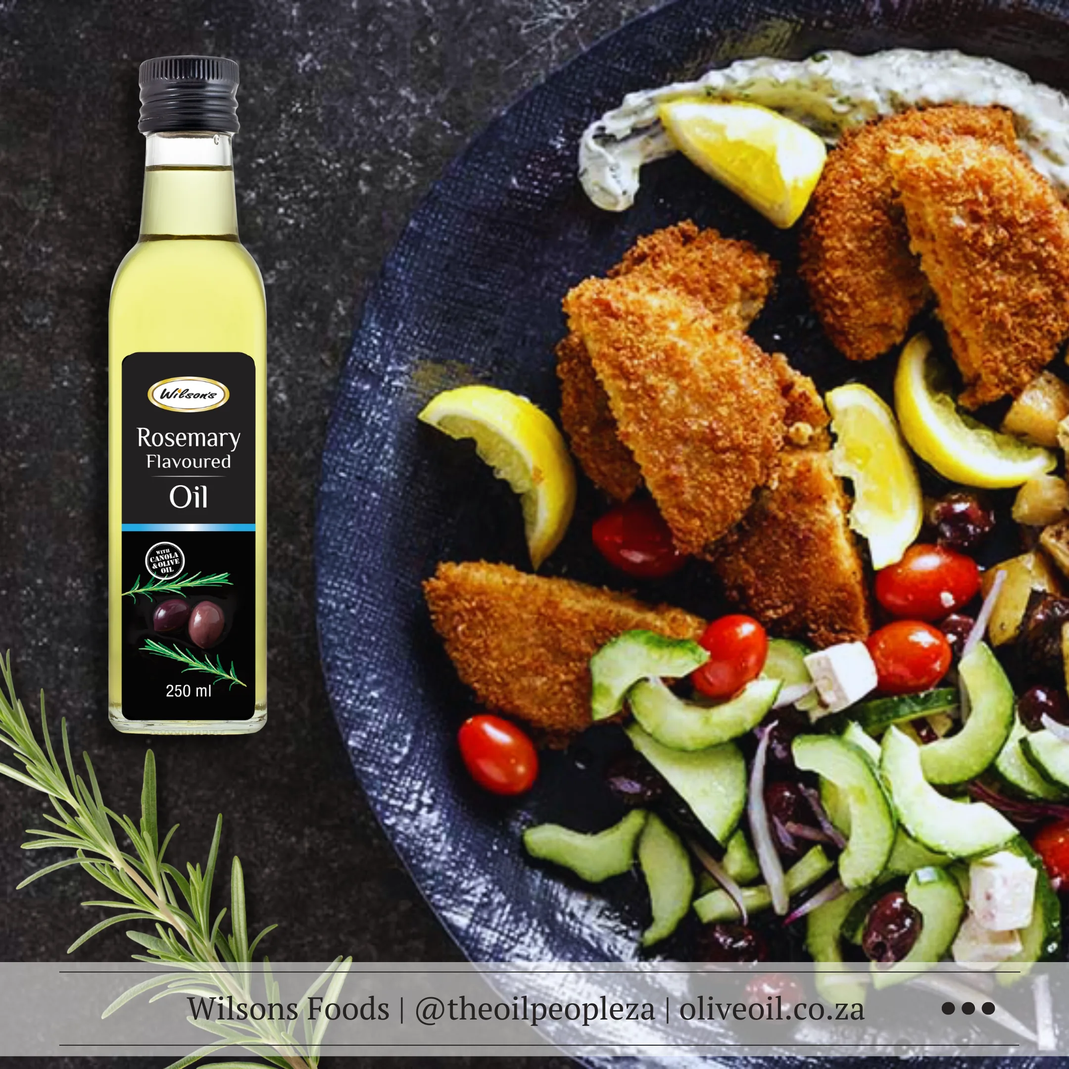 Recipes 1 Crispy snoek fishcakes with rosemary oil drizzle