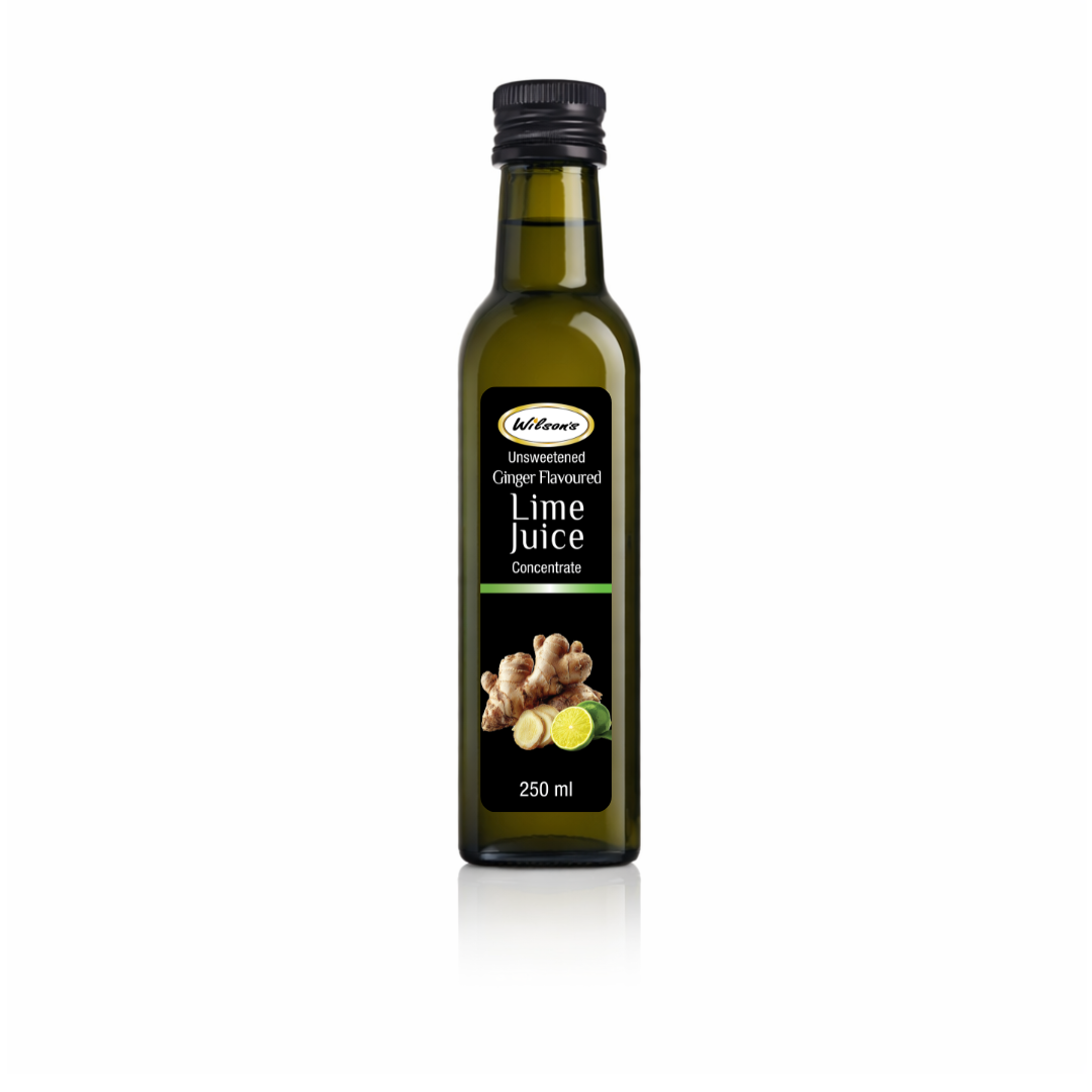 Wilson's Ginger Flavoured Lime Juice 1 Wilson's Concentrated Lime Juice with Ginger Flavour 250ml bottle
