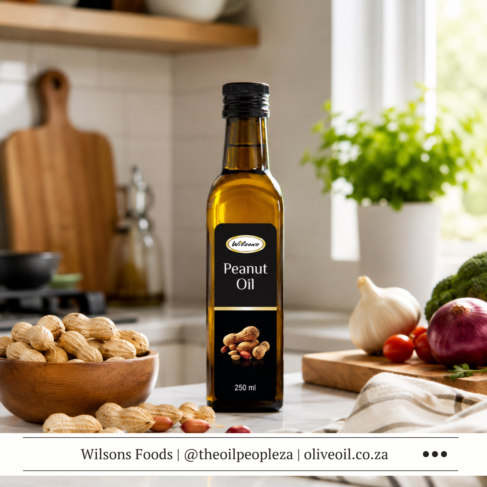 Articles 1 Wilson's Foods Peanut Oil being used for a fresh stir fry