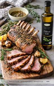 Slow grilled rack of lamb with tomato fondue and sundried tomatoes