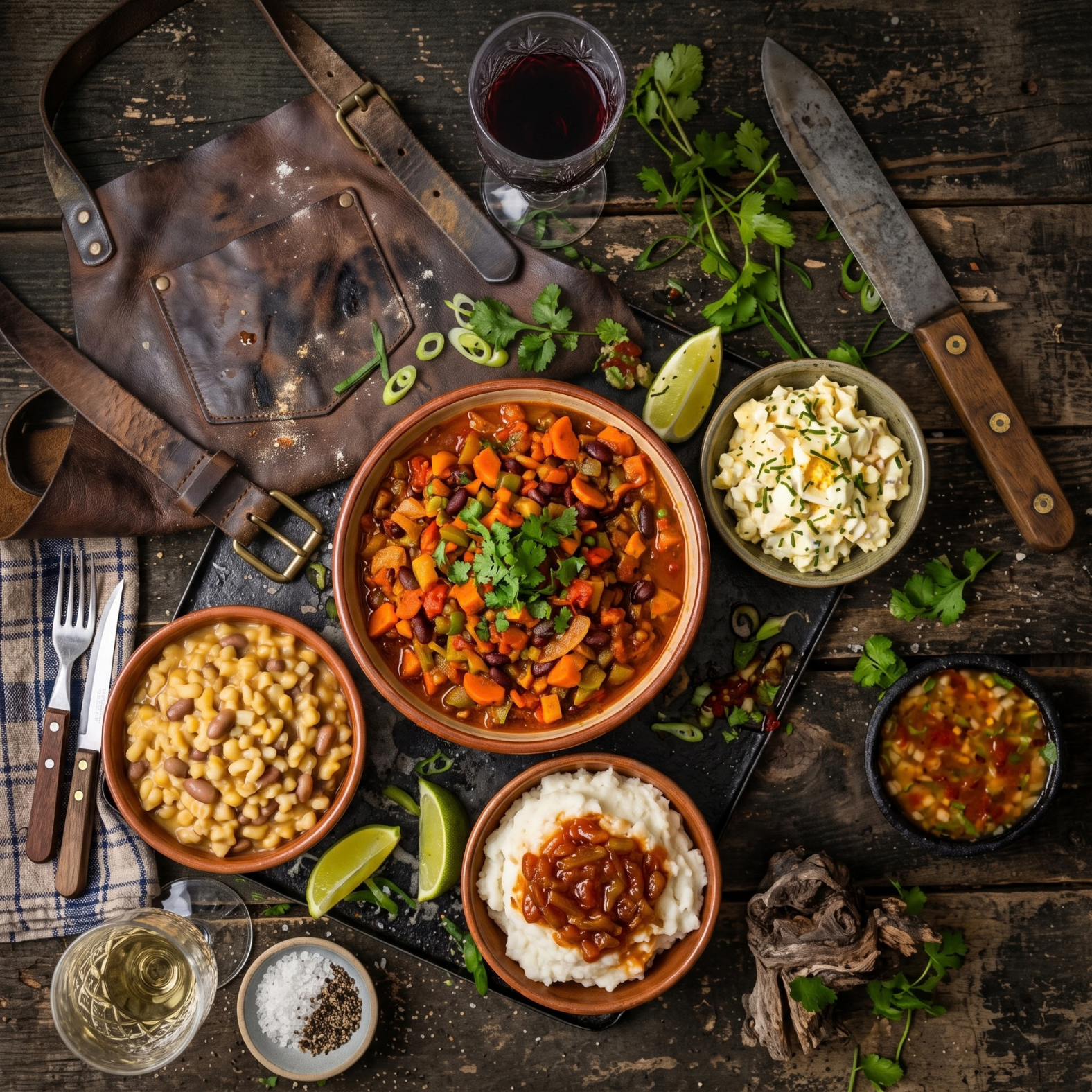 Chakalaka 1 Chakalaka in a bowl, a spicy South African relish made with Wilson's Garlic Flavoured Oil