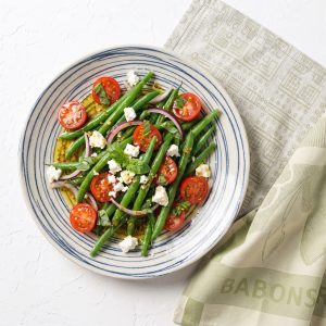 Green Bean and Tomato Salad tossed in Wilson’s Extra Virgin Olive Oil dressing