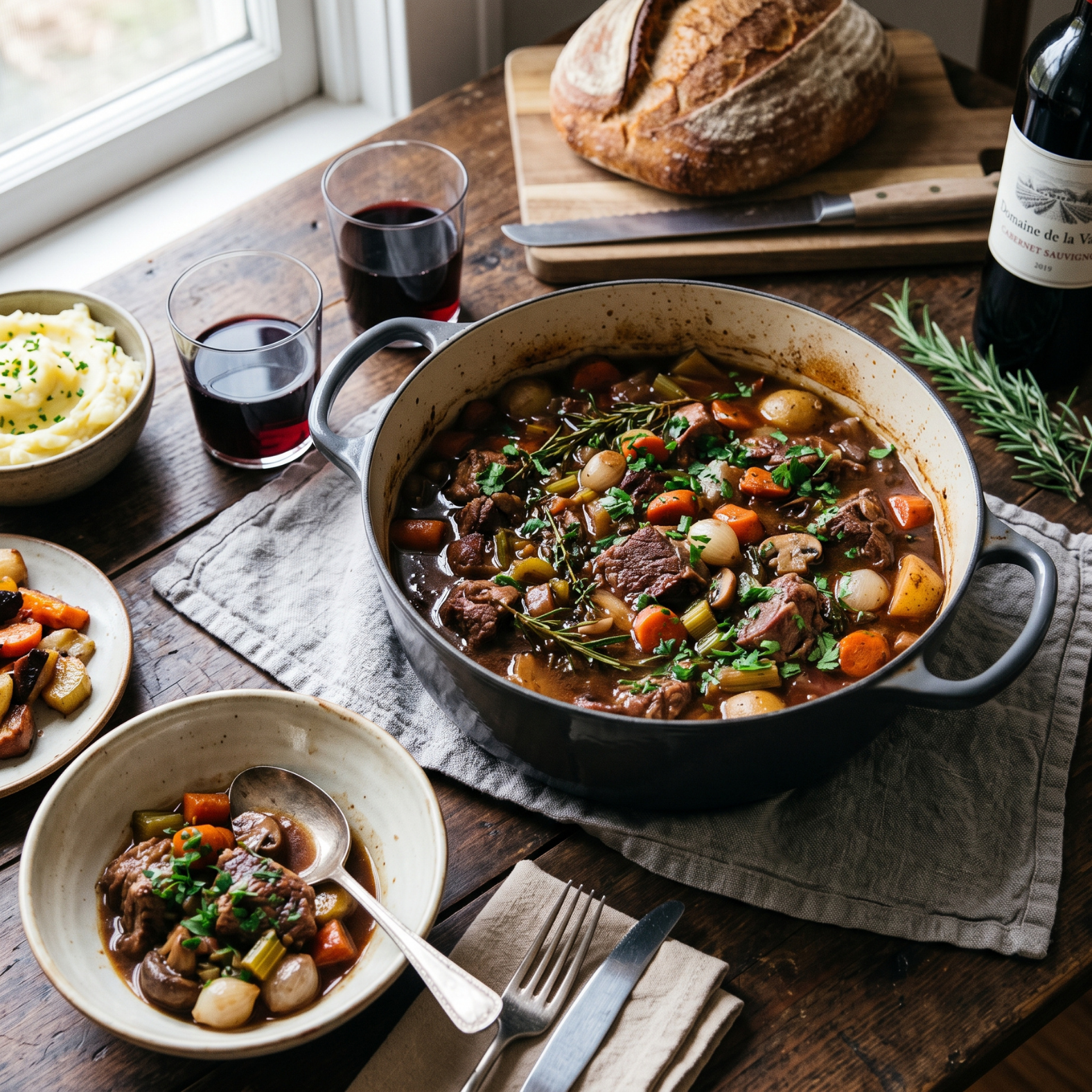 Lamb Casserole with Red Wine