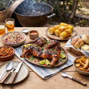 Celebrating Our Incredible Women 2 Peri-Peri Braai Chicken spatchcocked and charred, basted with Wilson's Peri-Peri Flavoured Oil